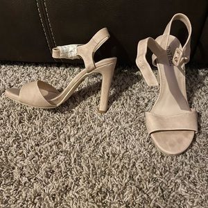 Brown Heeled Sandal Shoe